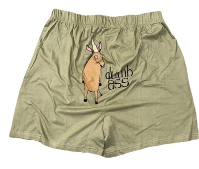 Wild & Cozy Button Fly Boxers - Dumb A - Comical Boxers! Mens Size Large