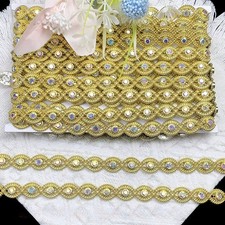 1 Roll 9m Long Shiny Plastic Rhinestone Trim Chain DIY Crafts Clothing Ribbon