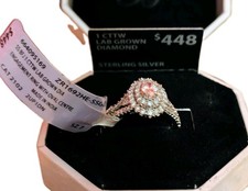 1 Cttw Lab-Created Oval Diamond Halo Engageme...