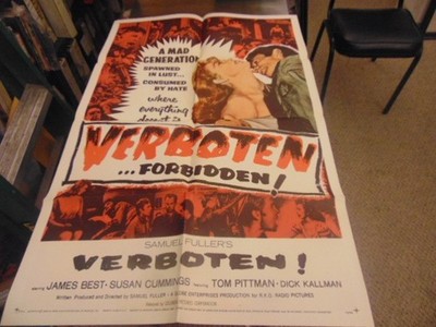 VERBOTEN! /ORIG. U.S. ONE SHEET (SAM FULLER/JAMES BEST) B437