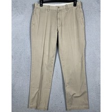 Polo Ralph Lauren Mens 36X32 Tan Classic Fit Khaki Chino Flat Front Pocket EUC