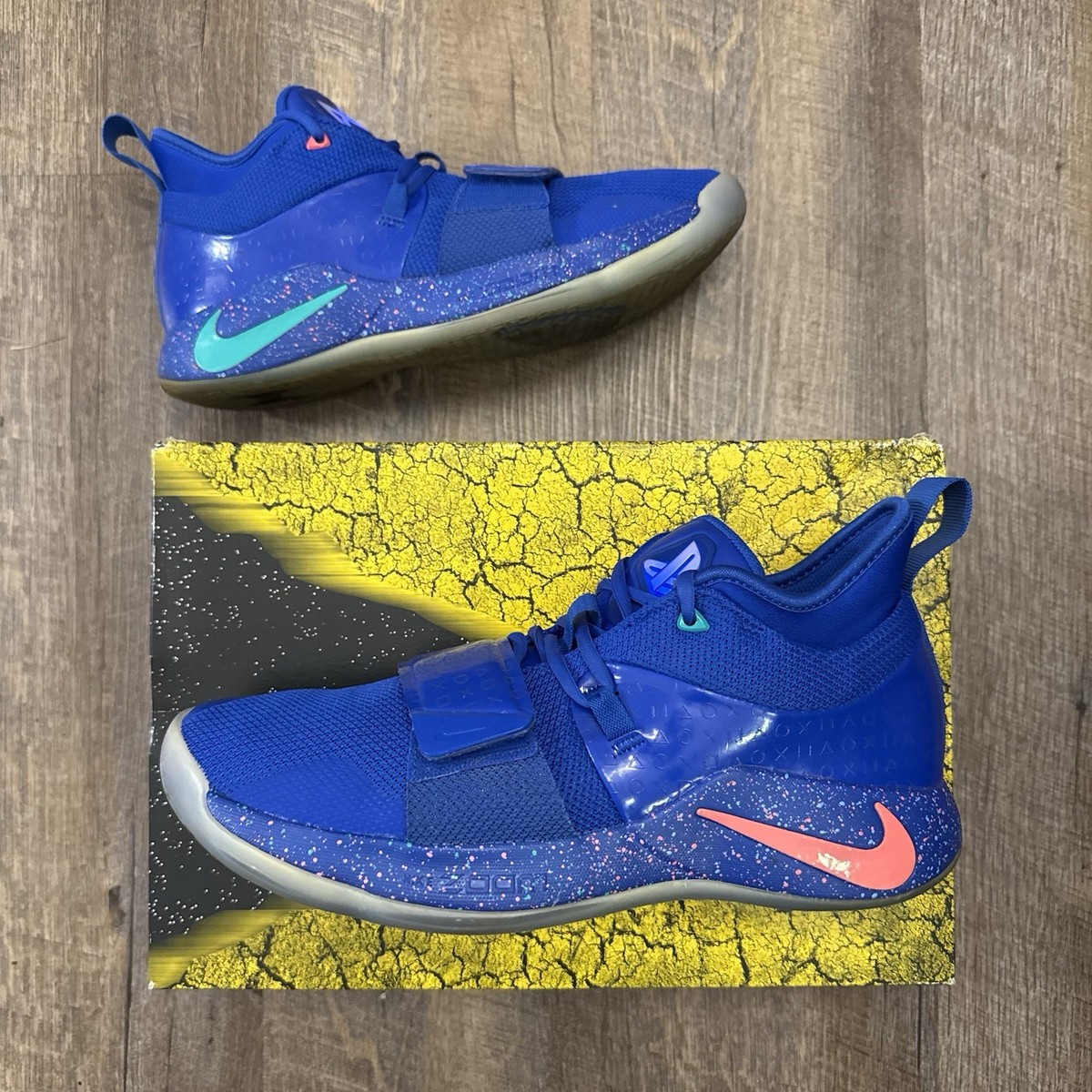 Nike x PlayStation PG 2.5 Blue Multicolor Size 10 Sneakers w/ Box