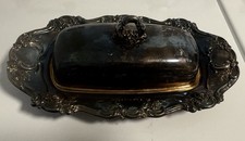 Vintage Silver Plated Butter Dish W/Patina Made By Towle Signature Included