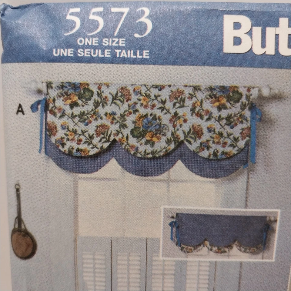Butterick Sewing Pattern 5573 Fast Valances Reversable Uncut Vintage 2001 New - Image 2 of 4