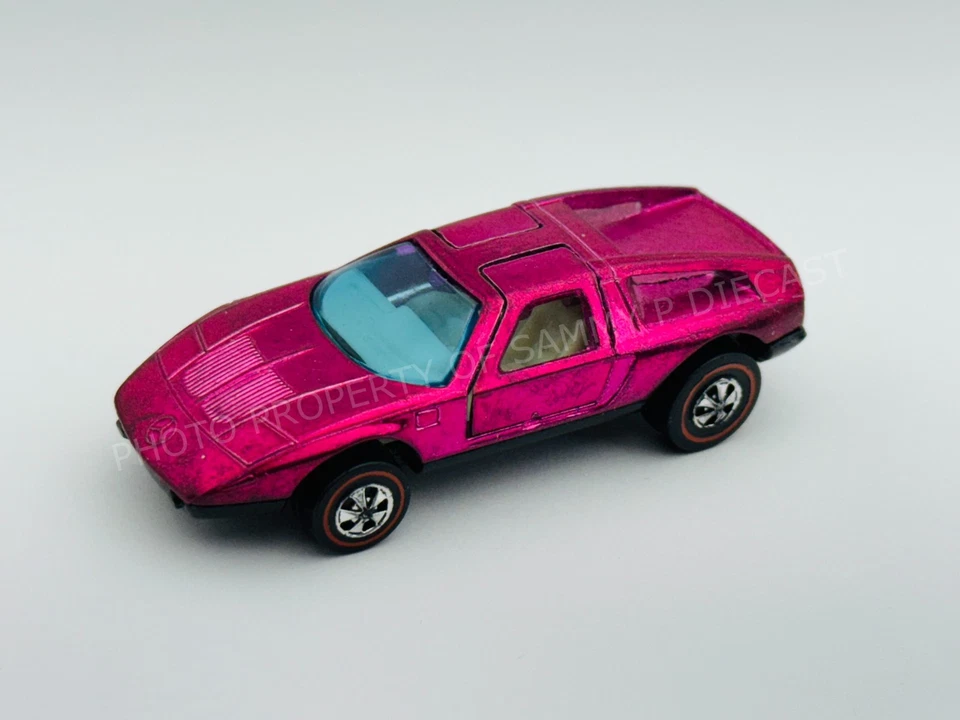 Hot Wheels Redline MERCEDES BENZ C111 Tough Rose HK White Interior Very Nice !!! - Image 2 of 4