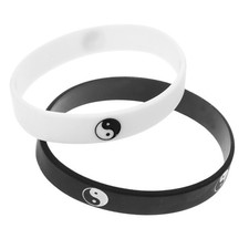 2 Pcs Bracelets Tai Chi Image Miss Man Matching Silicone for Couples