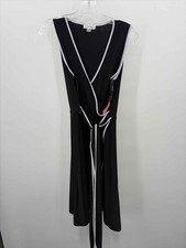 Pre-Owned Calvin Klein Black Size 8 Knee Length Sleeveless Dress