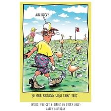 5x7 Greeting Card/ Funny Humor  Golf  Hilario...