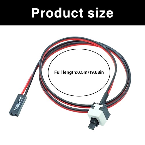 Boîtier Ordinateur Alimentation Commutateur Câbles ATX Compatible 2Pin Cartes Mères Réinitialisation - Photo 8/10