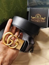 Reversible Black/Brown Leather Marmont Gucci Belt Gold GG 100cm - US Duty Free