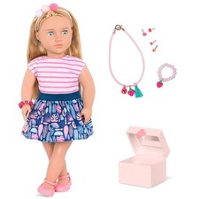 18" Our Generation Jewelry Doll Alessia w/ Accessories - Blonde Hair Blue Eyes