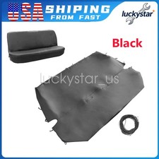 Fit Chevy Dodge Ford Universal Front Full Size Bench Truck Seat Cover Black Us