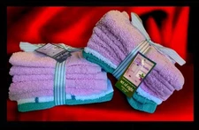 Tommy’s textile 16ct wash cloths 100% Cotton, 12"×12"purple,white,green Mint