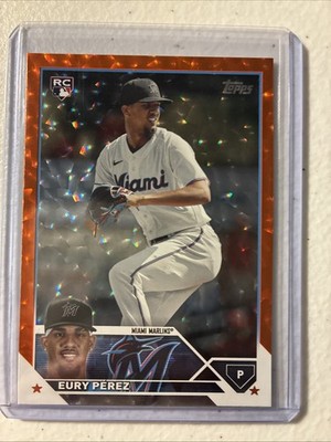 2023 Topps Update Eury Perez US139 Orange Foil Rookie #/299 SGC 10 Marlins