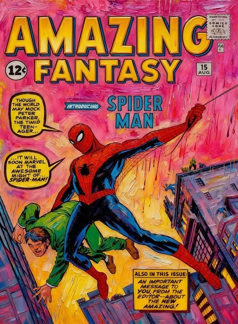 Amazing Fantasy #15 Spider-Man Art Card Print Artist Signed /30 ACEO S3#98