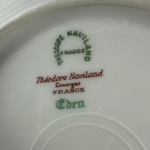 4 Salad Plates Theodore Haviland Limoges France Eden Bird Of Paradise 7.5 Inches - Picture 17 of 22