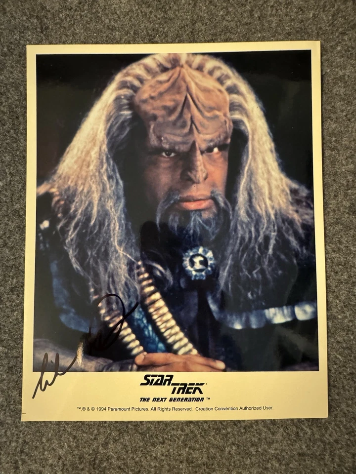 Star Trek Signed Photos Worf Troi Lot 4 1994 - Image 3 of 4