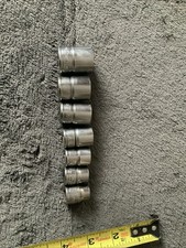 Snap On 3/8 Dr Shallow Sockets, 7pc…6pt…Descr For Sizes….hhh Snap On 3/8 Dr Shallow Sockets, 7pc…6pt…Descr For Sizes….hhh