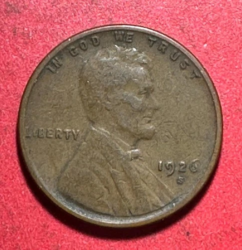 1926S US LINCOLN CENT! Lower Mintage! San Francisco Mint! VF! Old US Coin!