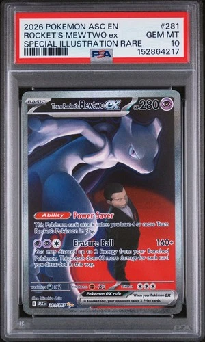 Team Rocket's Mewtwo ex | PSA 10 | #281 SIR | 2026 Pokemon Ascended Heroes