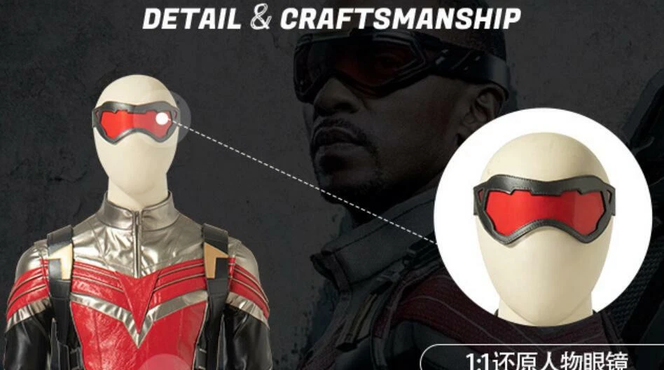 Falcon Cosplay Glasses Costume Accessories Props Dress Up For Adult Men One Size