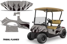 Golf Cart Graphics Kit Decal Sticker For E-Z-Go RXV 2008-2015 TRIBALFLAMES K SIL