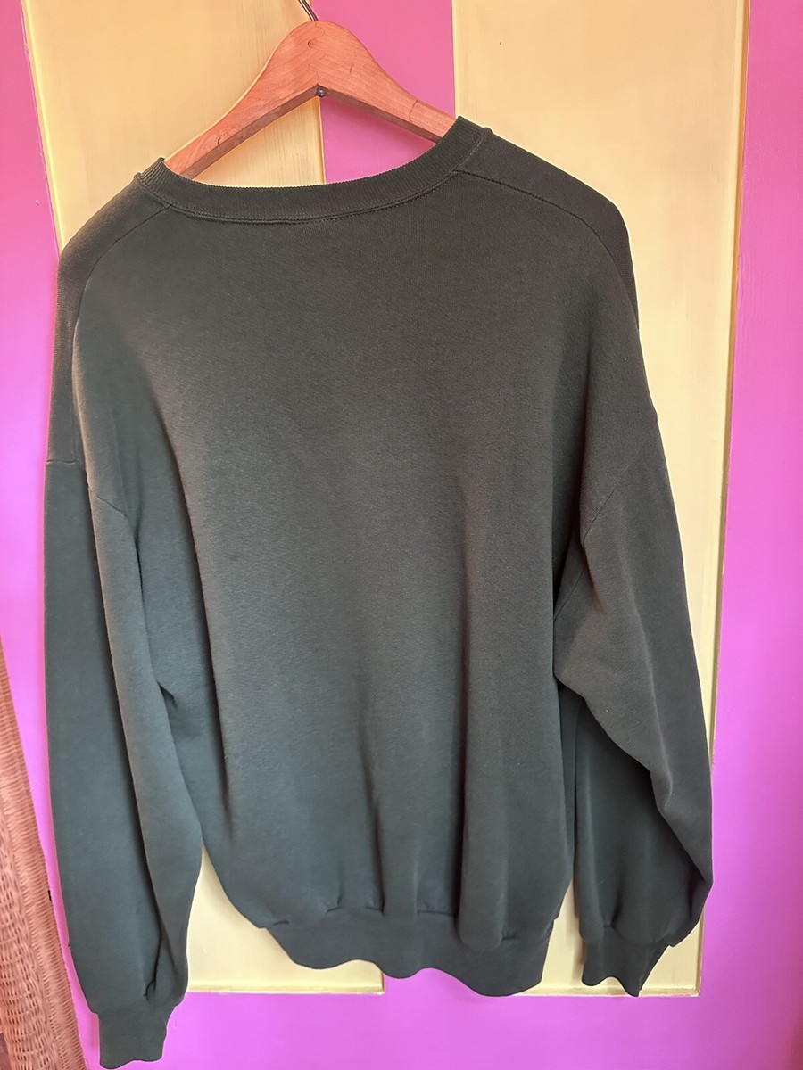 VTG Green Embroidered Skiing Micky Mouse Sweatshirt USA Made Velva