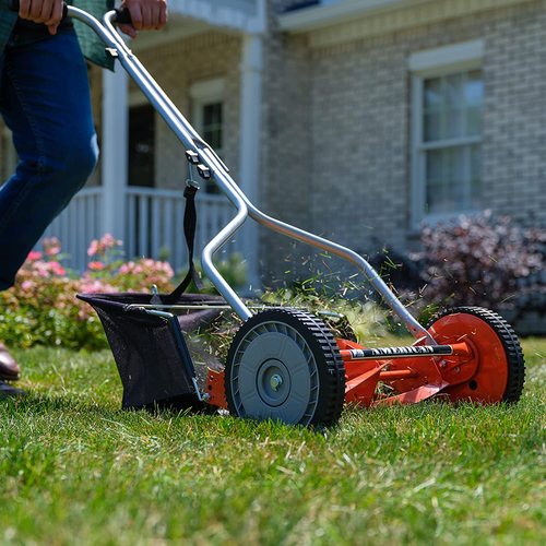 American Lawn Mower Company 1204-14 14-Inch 4-Blade Push Reel Lawn Mower, Red - 第 8/12 張圖片