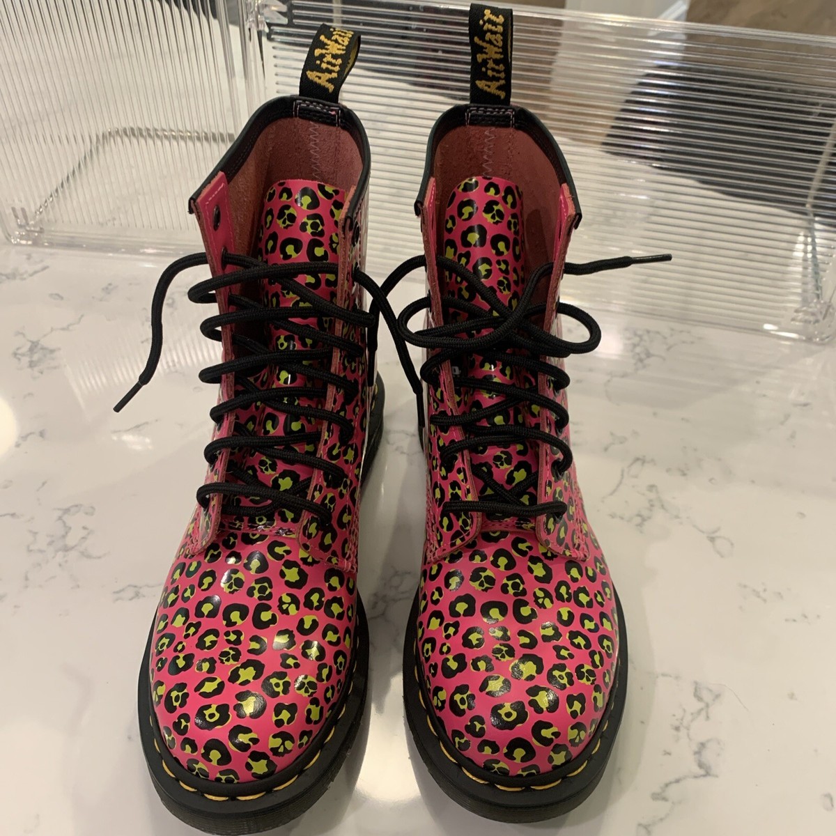 Dr Martens★1460 LOUD LEOPARD★レオパード★CLASH PINK DR MARTENS CLASH PINK 1460 LOUD LEOPARD Leather Lace Up