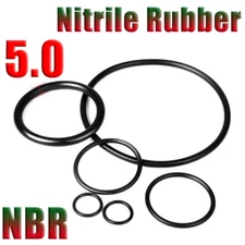 Nitrile Rubber O Rings Wire-φ5.0 Oil Resistant Sealing Gasket Ring NBR Black
