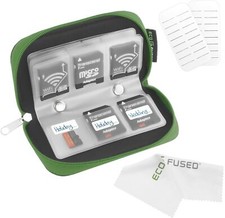New LOT Of 20 MEMORY CARD Storage CASES By Eco-Fused Green SD SDHC XD MMC CF Etc