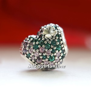Authentic Pandora Gleaming Clover Heart Sterling Silver Charm 797869NRGMX |  eBay