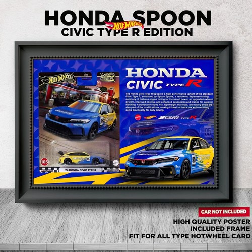 Hot Wheels Collector Poster w/ Frame – Mainline Card Edition Display Wall Art - Picture 30 of 97