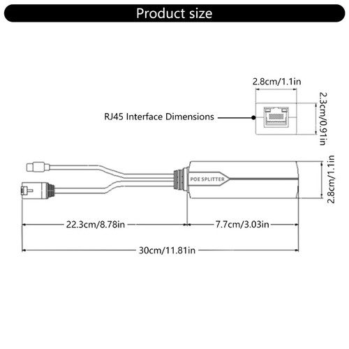 Stable 48V To 5V POE Splitter With USB C Interfaces Power Supply For Electronics - Afbeelding 8 van 12