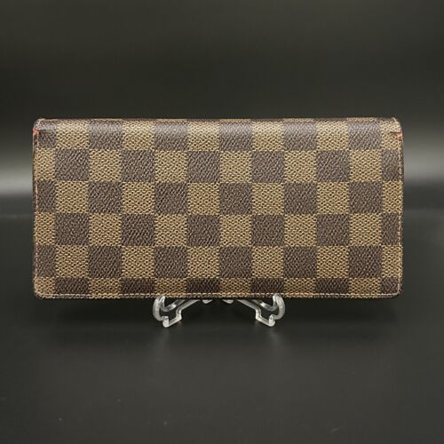 LOUIS VUITTON Damier Ebene Portefeuille Brazza Long Wallet N60017 Authentic - Picture 3 of 24