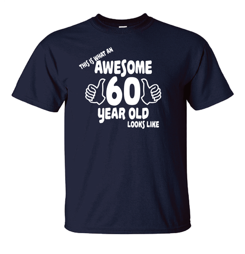 Awesome 60 Year Old T-Shirt, unisex 60th birthday gift, unique Sixty gift ideas - Picture 11 of 11