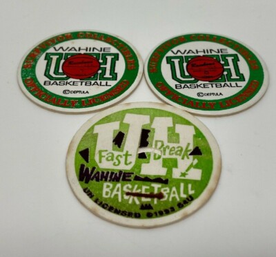 Lot 3 POG Slammer University of Hawaii UH Rainbow Wahine POGs Milk Cap