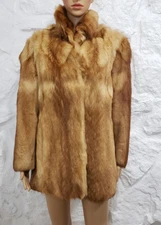 Amazing Vintage Red Fox Fur Coat Women's European Sz 40 US Small EUC