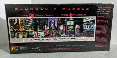 Times Square New York 38'' x 11'' Panoramic Puzzle by Buffalo Games New Sealed