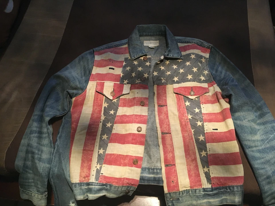 Conjunto de jeans y chaqueta Denim & Supply Ralph Lauren con bandera americana para hombre Foto 4 de 4