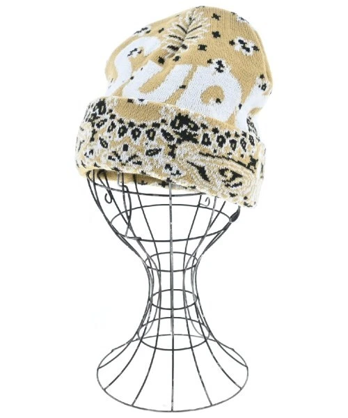 Casquettes/bonnets en tricot Supreme beige x blanc x noir (à motifs) 2200520751057