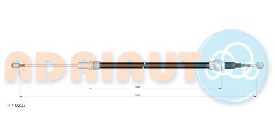 AdriAuto 47.0207 cable, parking brake for Seat, Skoda
