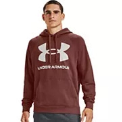 Men's Under Armour Rival Fleece Hoodie Medium M Cinna Red new w Tag and