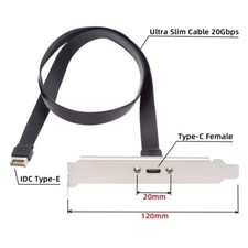 CY USB 3.2 Gen 2x2 20Gbps USB C Front Panel Header to USB Type-E Extension Cable