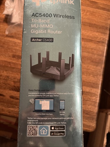 TP-LINK AC5400 Archer Wireless Mu-Mimo Gigabit Router Black Factory Sealed - Picture 3 of 3