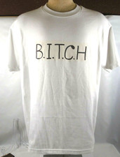 B.I.T.C.H. "Bein in Total Control of Herself" White T-Shirt Large Y2K '90's