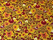 FAT QUARTER The Birds The Bees LITTLE BITS Tula Pink Fabric OOP Red HONEY