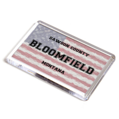 FRIDGE MAGNET - Bloomfield - Dawson, Montana - USA Flag