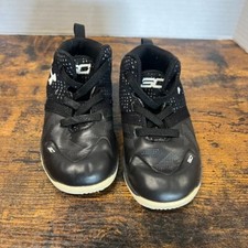 Under Armour Basketball Sneaker High Top Shoes Toddler 6K Black White