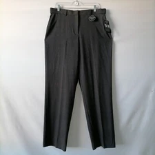 NWT Counterparts Womens Charcoal Black High Rise Straight Leg Pant Size 16